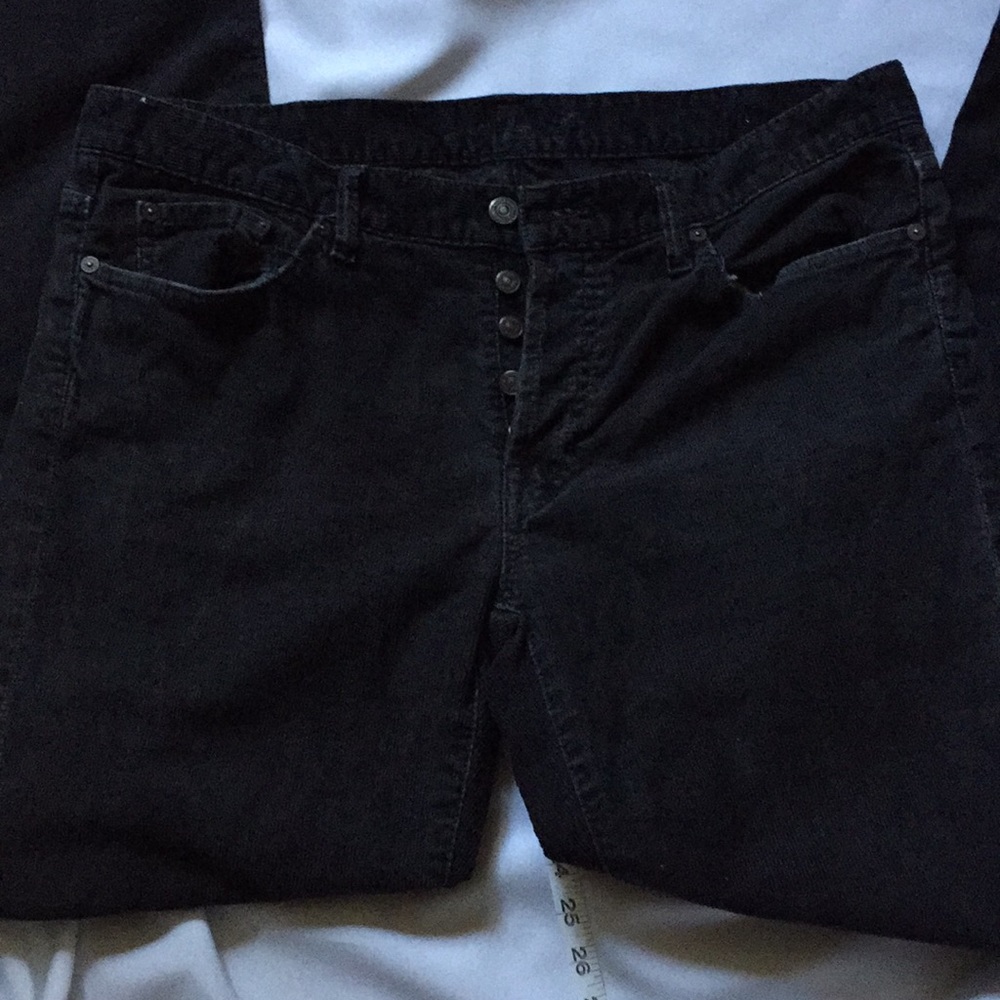 7 for all Mankind Black Corduroy Jeans
